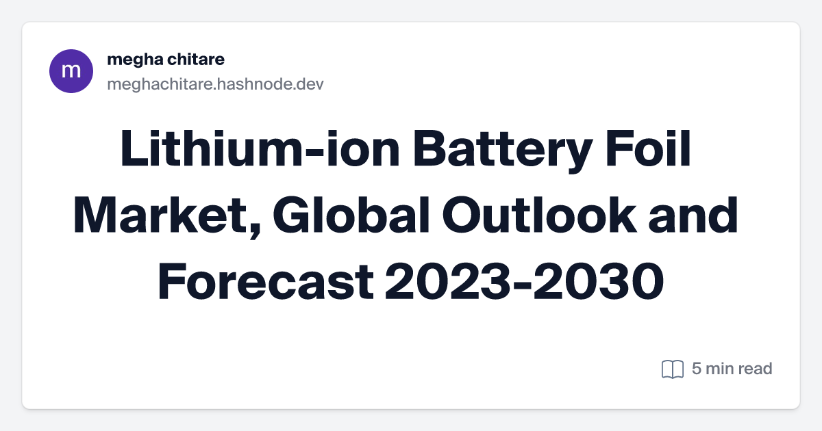 Lithium-ion Battery Foil Market, Global Outlook and Forecast 2023-2030