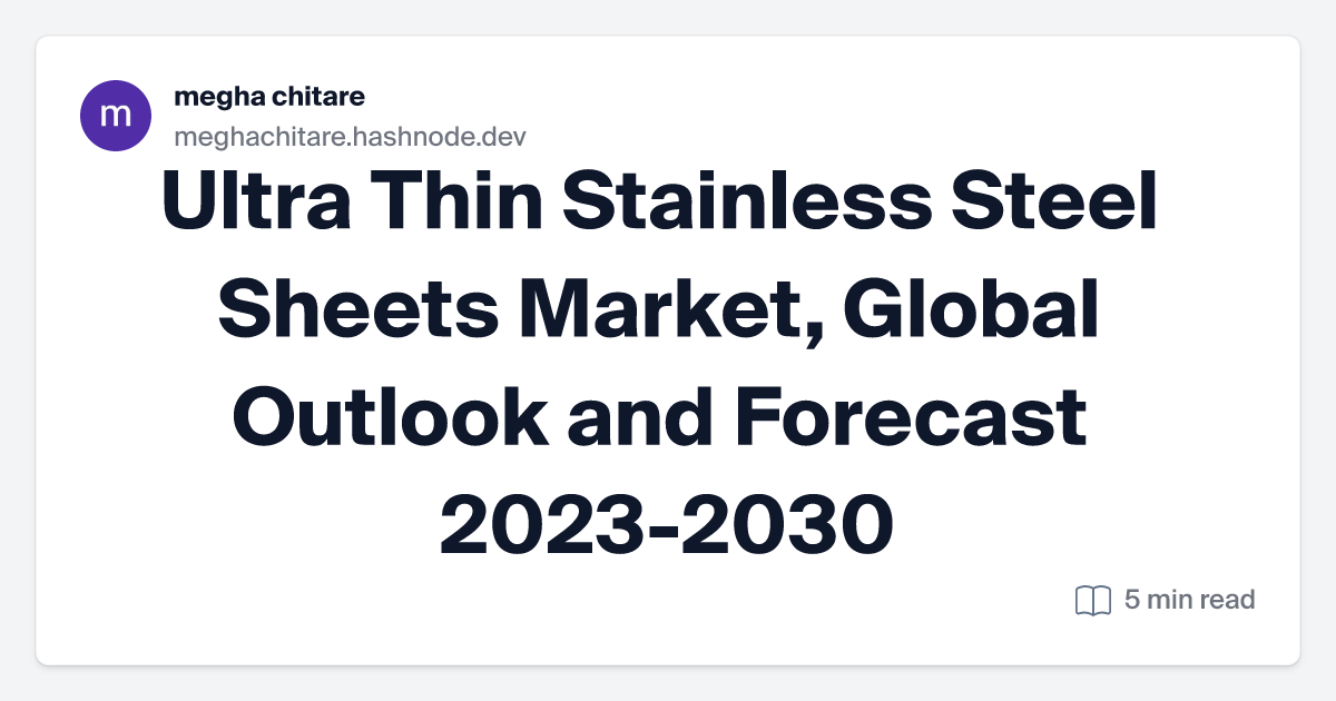 Ultra Thin Stainless Steel Sheets Market, Global Outlook and Forecast 2023-2030